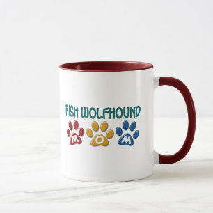 IRISH WOLFHOUND Mom Paw Print 1 Mug