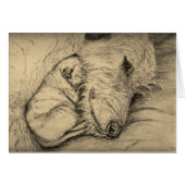 Irish Wolfhound Mother and Puppy Cards (Front Horizontal)