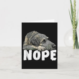Irish Wolfhound Nope Funny Lazy Pet Dog Cute Card