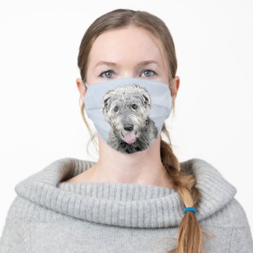 Irish Wolfhound Painting _ Cute Original Dog Art Adult Cloth Face Mask