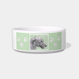Irish Wolfhound Painting - Cute Original Dog Art Bowl