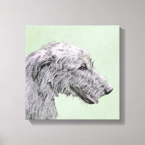 Irish Wolfhound Painting _ Cute Original Dog Art Canvas Print