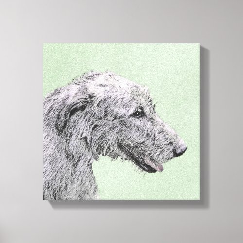 Irish Wolfhound Painting _ Cute Original Dog Art Canvas Print