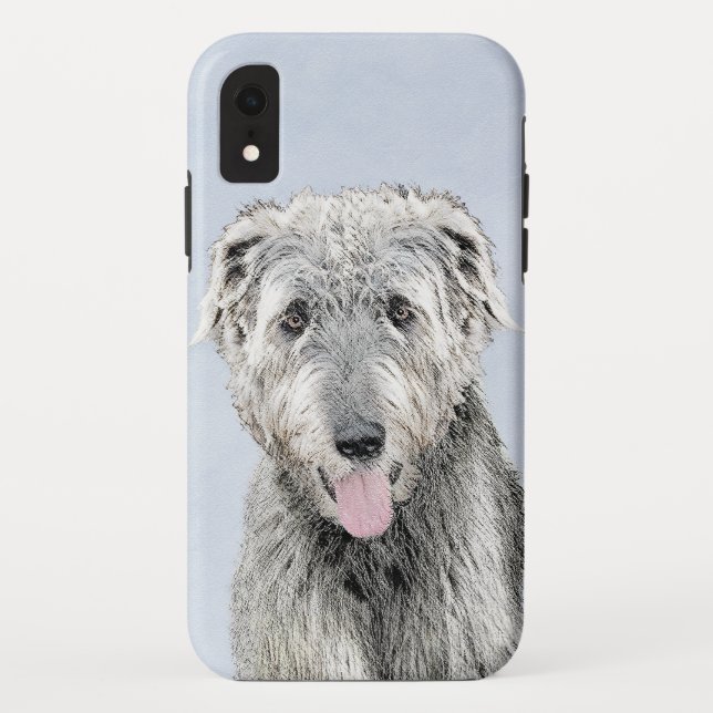 Irish Wolfhound Painting - Cute Original Dog Art Case-Mate iPhone Case (Back)