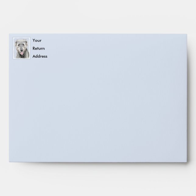 Irish Wolfhound Painting - Cute Original Dog Art Envelope (Front)
