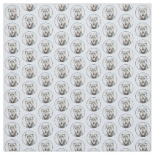 Irish Wolfhound Painting - Cute Original Dog Art Fabric