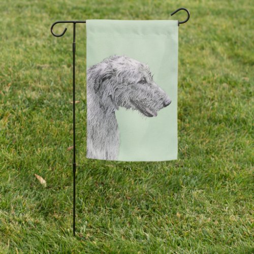 Irish Wolfhound Painting _ Cute Original Dog Art Garden Flag