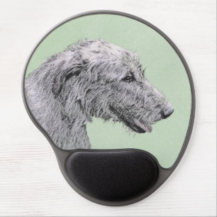 Irish Wolfhound Painting - Cute Original Dog Art Gel Mouse Pad