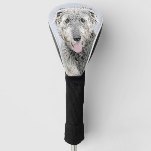 Irish Wolfhound Painting _ Cute Original Dog Art Golf Head Cover