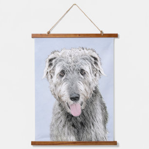 Irish Wolfhound Painting - Cute Original Dog Art Hanging Tapestry