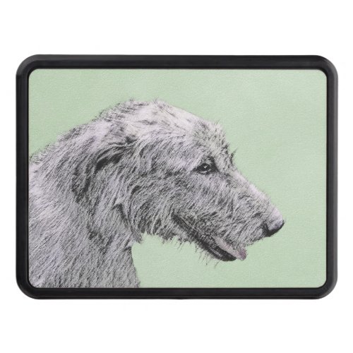Irish Wolfhound Painting _ Cute Original Dog Art Hitch Cover