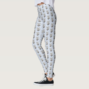 Irish Wolfhound Painting - Cute Original Dog Art Leggings
