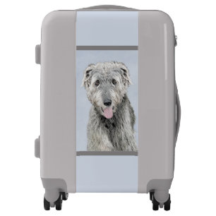 Irish Wolfhound Painting - Cute Original Dog Art Luggage