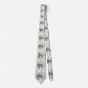Irish Wolfhound Painting - Cute Original Dog Art Neck Tie