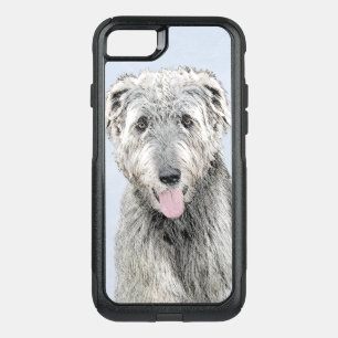 Irish Wolfhound Painting - Cute Original Dog Art OtterBox Commuter iPhone SE/8/7 Case