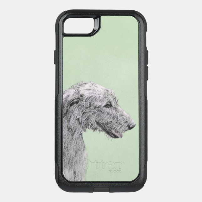 Irish Wolfhound Painting - Cute Original Dog Art Otterbox iPhone Case (Back)