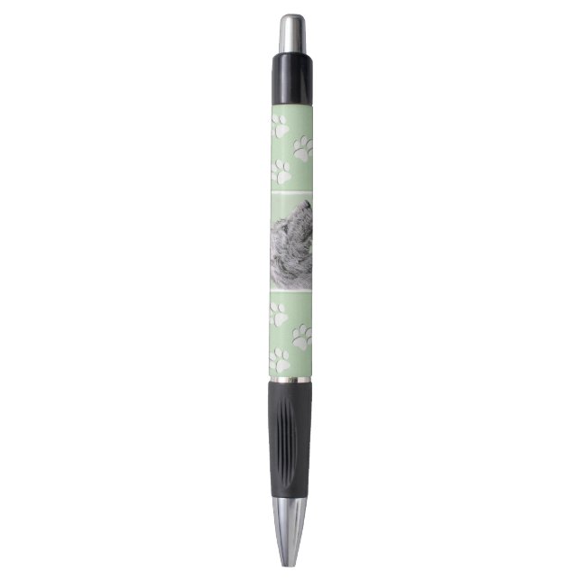 Irish Wolfhound Painting - Cute Original Dog Art Pen (Front Vertical)