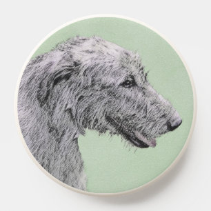 Irish Wolfhound Painting - Cute Original Dog Art PopSocket