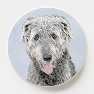 Irish Wolfhound Painting - Cute Original Dog Art PopSocket