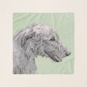 Irish Wolfhound Painting - Cute Original Dog Art Scarf