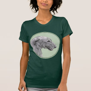 Irish Wolfhound Painting - Cute Original Dog Art T-Shirt
