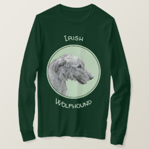 Irish Wolfhound Painting - Cute Original Dog Art T-Shirt