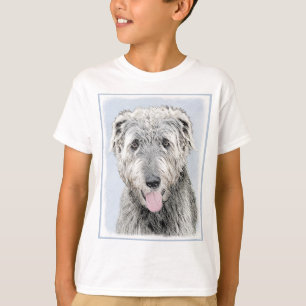 Irish Wolfhound Painting - Cute Original Dog Art T-Shirt