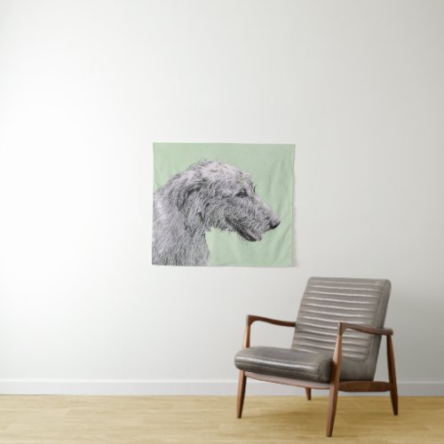 Irish Wolfhound Painting _ Cute Original Dog Art Tapestry