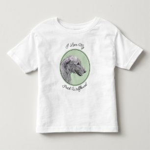 Irish Wolfhound Painting - Cute Original Dog Art Toddler T-shirt