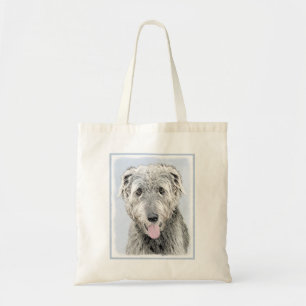 Irish Wolfhound Painting - Cute Original Dog Art Tote Bag