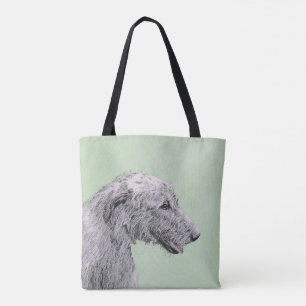Irish Wolfhound Painting - Cute Original Dog Art Tote Bag