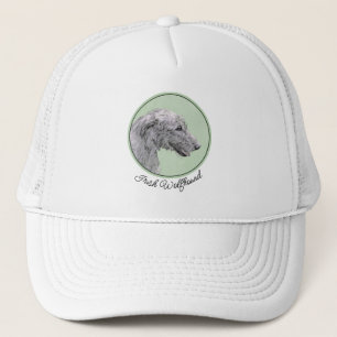 Irish Wolfhound Painting - Cute Original Dog Art Trucker Hat