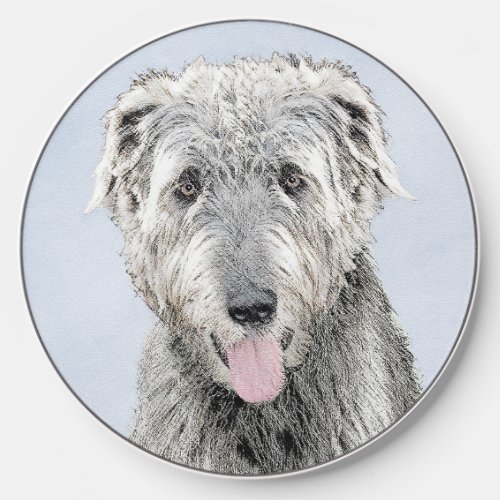 Irish Wolfhound Painting _ Cute Original Dog Art Wireless Charger