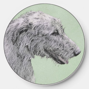Irish Wolfhound Painting - Cute Original Dog Art Wireless Charger