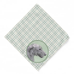 Irish Wolfhound Painting Grey Original Dog Art Bandana