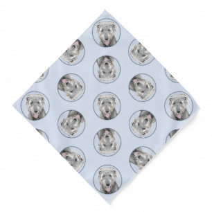 Irish Wolfhound Painting Grey Original Dog Art Bandana