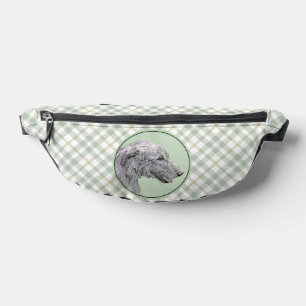 Irish Wolfhound Painting Grey Original Dog Art Fanny Pack