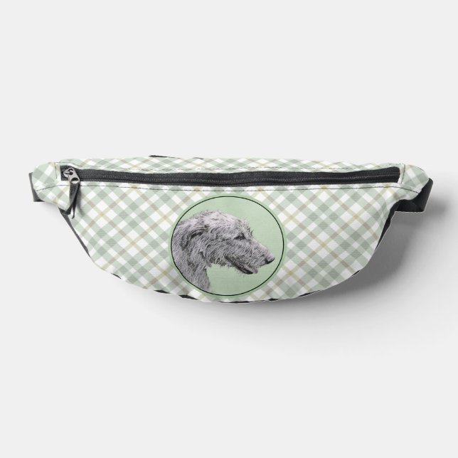 Irish Wolfhound Painting Grey Original Dog Art Fanny Pack (Lay Down)