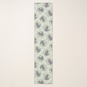 Irish Wolfhound Painting Grey Original Dog Art Scarf