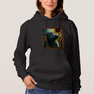 Irish Wolfhound Painting Sunflower Flower Mom Wome Hoodie