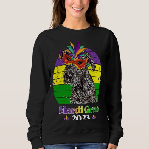Irish Wolfhound Party Dog Mardi Gras 2023 Sweatshirt