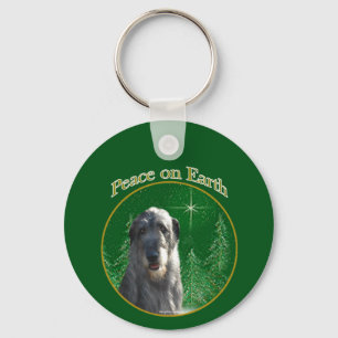 Irish Wolfhound Peace Keychain