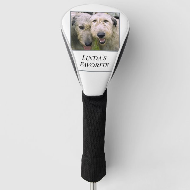 Irish Wolfhound Personalized Golf Head Cover (Front)