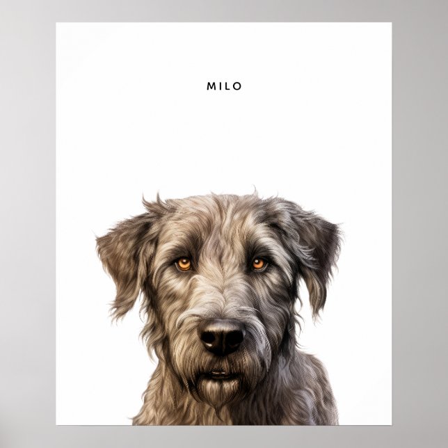 Irish Wolfhound Personalized Print (Front)