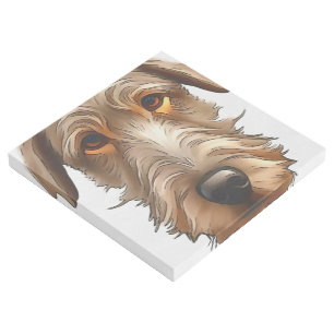 Irish Wolfhound Pet Portrait Black Outline Art