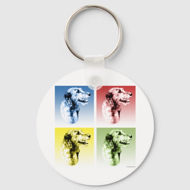Irish Wolfhound Pop Keychain (Front)