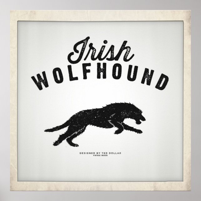 Irish Wolfhound Poster (Front)