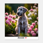 Irish Wolfhound puppy dog cute  Sticker