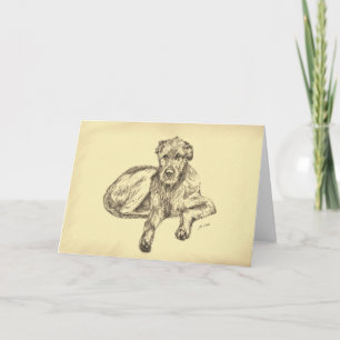 Irish Wolfhound Puppy Greeting Card