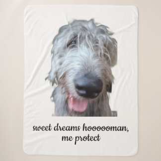 Irish Wolfhound Sherpa Blanket – Sweet Dreams 